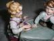 German Figurine Of 3 Children At Table,  Victorian Tea Time / Antique Figurines photo 4