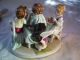 German Figurine Of 3 Children At Table,  Victorian Tea Time / Antique Figurines photo 8