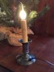 Old World Pewter Electric Candlestick Primitives photo 4