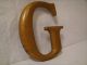 Antique Wood Letter G From Store Front Trade Sign In Gold Gilt Paint 8 