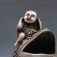 Tibeten Silver Handwork Carved Kid&toad Statue G654 Other Antique Chinese Statues photo 1