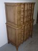 Vtg Union National Tall Dresser Scalloped Front Facade French Provincial 100602 Post-1950 photo 10