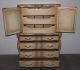 Vintage French Provincial Scroll Carved Tall Chest Dresser 020402 Post-1950 photo 4