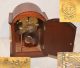 Seth Thomas Elegant & Rare Eton - 1910 Antique Cabinet Clock In Rubbed Mahogany Clocks photo 7
