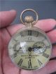 Chinese Antique Brass Clock Round Spherical Glass Mechanical Pocket Watch Nrr23 Clocks photo 4