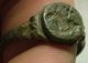 Rare Ancient Roman Seal Ring Artifact Intact Size 11 Hippocamp Sea Horse Roman photo 9