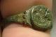 Rare Ancient Roman Seal Ring Artifact Intact Size 11 Hippocamp Sea Horse Roman photo 3