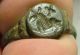 Rare Ancient Roman Seal Ring Artifact Intact Size 11 Hippocamp Sea Horse Roman photo 6