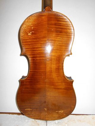 Old Vintage Antique E.  Martin Style 2 Pc Back Full Size Violin - photo