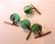 Antique Green Glass Ball Buttons Claw & Spring Backs Buttons photo 1
