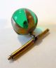 Antique Green Glass Ball Buttons Claw & Spring Backs Buttons photo 3