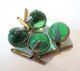 Antique Green Glass Ball Buttons Claw & Spring Backs Buttons photo 4
