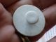 Antique Oval White Porcelain Stud Painted Roses Buttons photo 5
