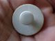 Antique Oval White Porcelain Stud Painted Roses Buttons photo 4