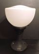 Antique Bausch & Lomb Optical Cast Iron Lab Table Lamp Orig Shade & Milk Glass Lamps photo 3