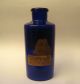 Antique Cobalt Blue Glass Chemist Apothecary Jar Bottle Pontil C.  1850 Toothpaste Bottles & Jars photo 3