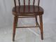 Vintage Solid Oak Children Chair With Round Back And Spindles 1800-1899 photo 1