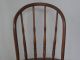 Vintage Solid Oak Children Chair With Round Back And Spindles 1800-1899 photo 2