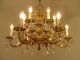 12 Light Classic Brass Chandelier Crystal Glass Vintage Old Lamp Ancient Chandeliers, Fixtures, Sconces photo 10