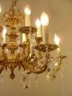 12 Light Classic Brass Chandelier Crystal Glass Vintage Old Lamp Ancient Chandeliers, Fixtures, Sconces photo 1