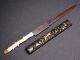 Kozuka & Signed Kogatana Sword 18 - 19th C Japanese Edo Antique “shishimai“ Tsuba photo 6