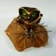 C.  Jere - Vintage Mid - Century Modern Cast Bronze Enamel Eye Owl Sculpture Metalware photo 4