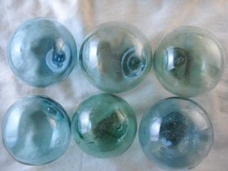 6 Bright Japanese Vintage Glass Floats Alaska Beachcomberbum photo