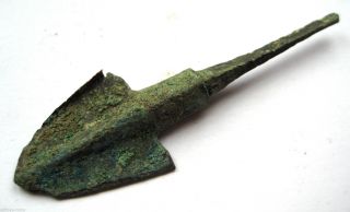 Circa.  50 - 100 A.  D Roman Period Bronze Arrow Head photo