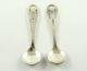 Vintage Sterling Silver Salt Spoons With Pierced Handles C.  1920 - 30 ' S Flatware & Silverware photo 1