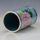Chinese Cloisonne Painted Flower Brush Pots Other Chinese Antiques photo 4