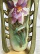 Rare Antique Art Deco Art Nouveau Porcelain Vase Hand Painted Floral Vases photo 8