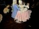 Antique Porcelain Lace Italian Capodimonte Figurine Signed Couple Dancing 7 