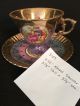 Victorian Purple Opalescent Tea Cup & Saucer With Gold Accents Cups & Saucers photo 9