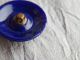 Antique Victorian China Glass Button Blue With Gold 311 - A Buttons photo 2