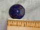 Antique Victorian China Glass Button Blue With Gold 311 - A Buttons photo 5