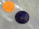 Antique Victorian China Glass Button Blue With Gold 311 - A Buttons photo 6