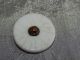 Antique Victorian China Glass Button White W/ Gold Luster 306 - A Buttons photo 2
