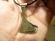 Ancient Bronze Amulet Pendant Solid Silver Axe. Reproductions photo 2