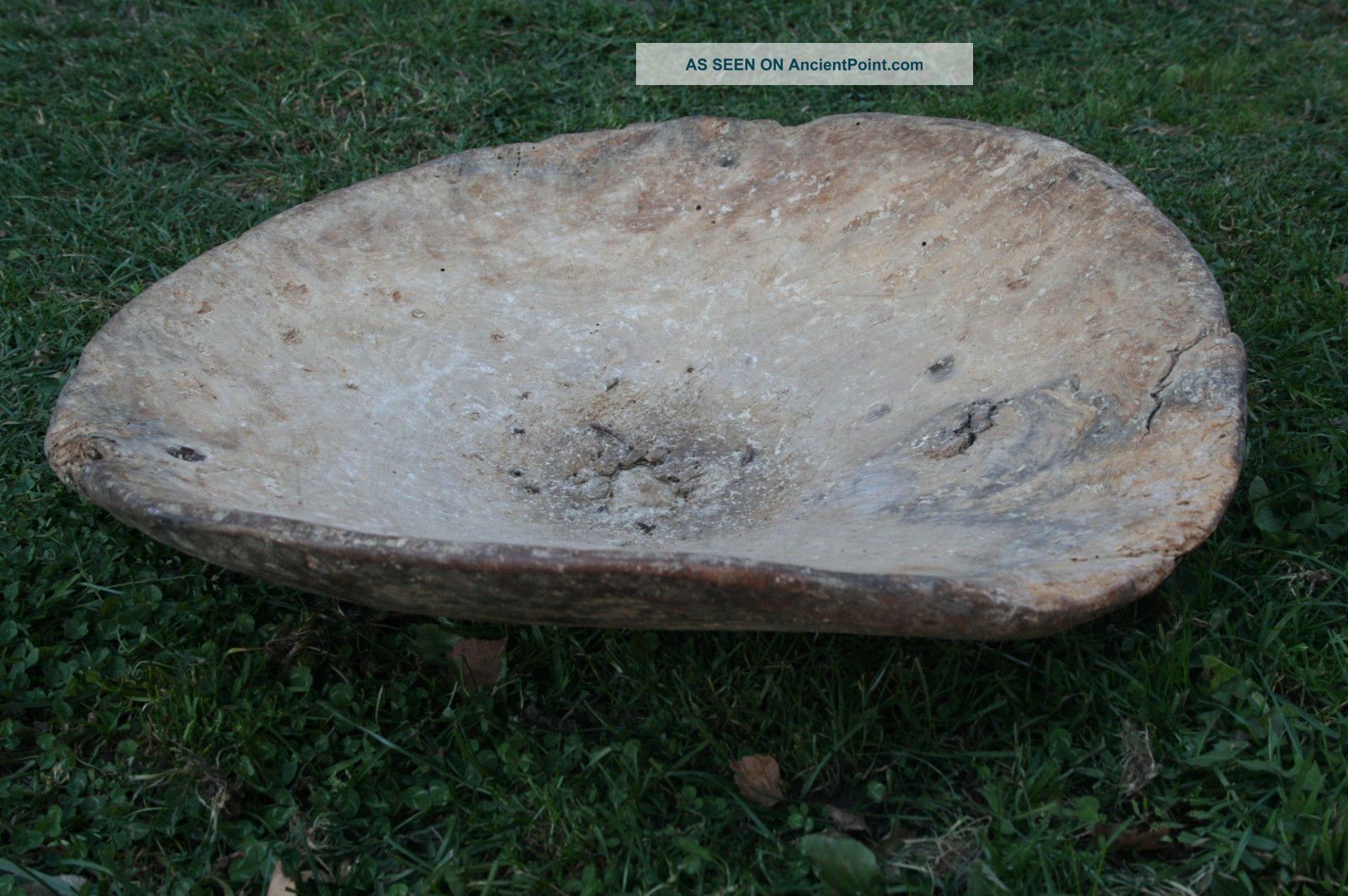 Antique Primitive Wooden Carved Bowl Natural Patina Bowls photo