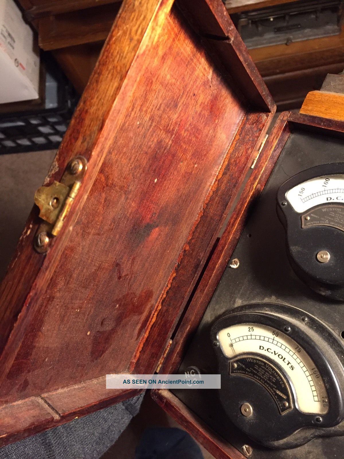 Antique Weston Ammeter Dual Voltmeter In Wood Case Model 267 Antique Weston Ammeter Dual Voltmeter In Wood Case Model 267