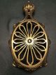 Antique Solid Brass Trivet Fireplace Kettle Plant Stand Flat Iron Trivets photo 1