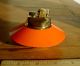 Vintage Orange Atomic Flying Saucer Shaped Table Lighter Mid Century Modern Mid-Century Modernism photo 2