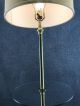 Mid Century Danish Modern Brass & Walnut 3 - Way Floor Lamp W/ Glass End Table Mid-Century Modernism photo 2