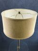 Mid Century Danish Modern Brass & Walnut 3 - Way Floor Lamp W/ Glass End Table Mid-Century Modernism photo 3