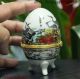 China White Porcelain Egg Shaped Crane Rouge Box Cosmetic Box Jewelry Box Bnb Other Antique Chinese Statues photo 6