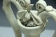 Chinese Antique Pottery White Glaze Fine Crackle Double Dragon Ear Vase Pot D153 Vases photo 11