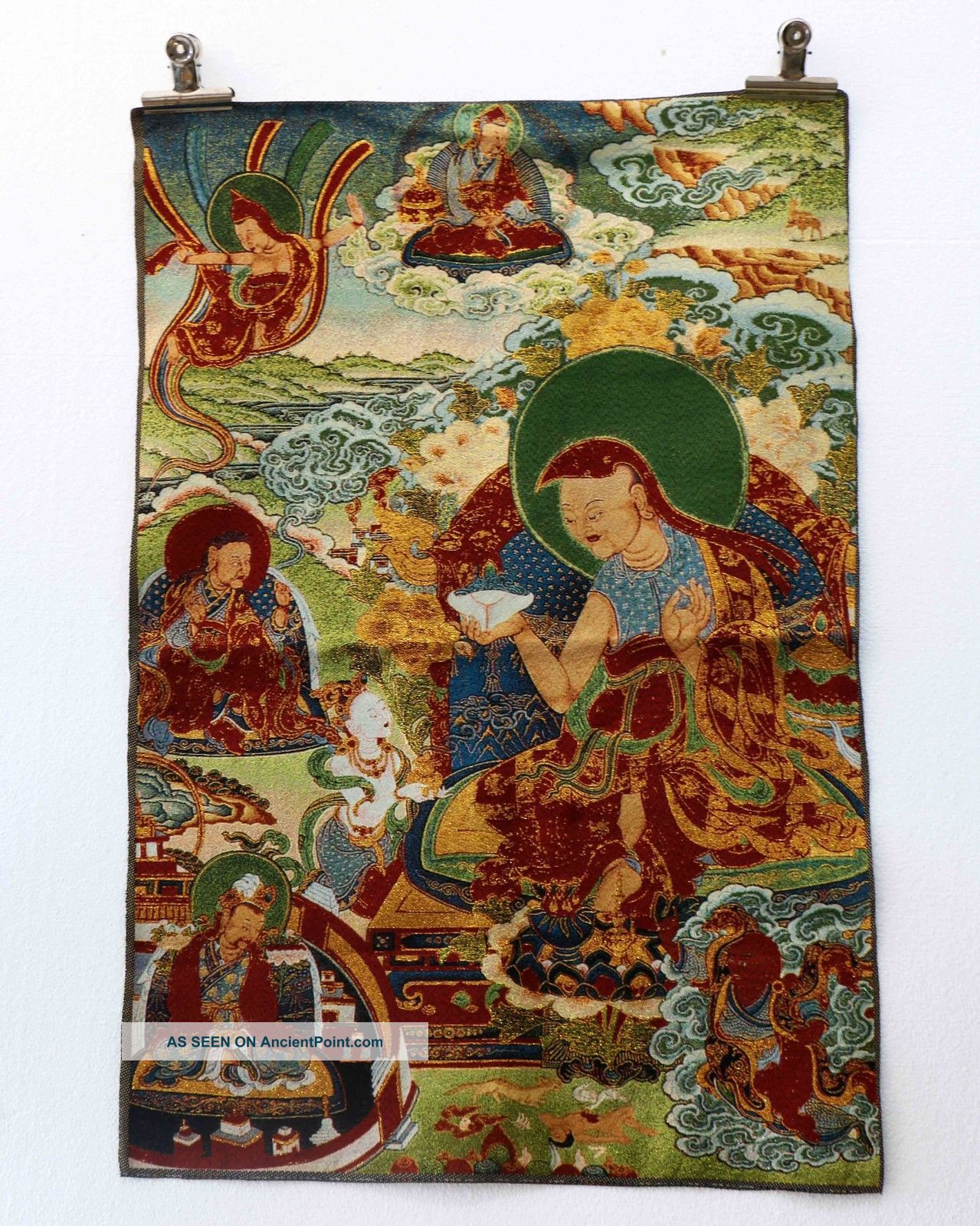 Tibet Collectable Silk Hand Painted Guanyin & Bodhisattva Painting Thangka Paintings & Scrolls photo