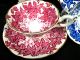Coalport Tea Cup And Saucer 2 Ivy Pattern Teacup Chintz Design Blue Pink Cups & Saucers photo 1