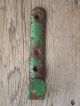 Vintage Industrial Wrought Iron Beam Hook With Old Flaky Paint Worn Wooden Aged Hooks & Brackets photo 3