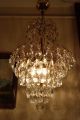 Antique Vintage Waterfall Crystal Chandelier Lamp Light 1960 ' S 16 In. Chandeliers, Fixtures, Sconces photo 2